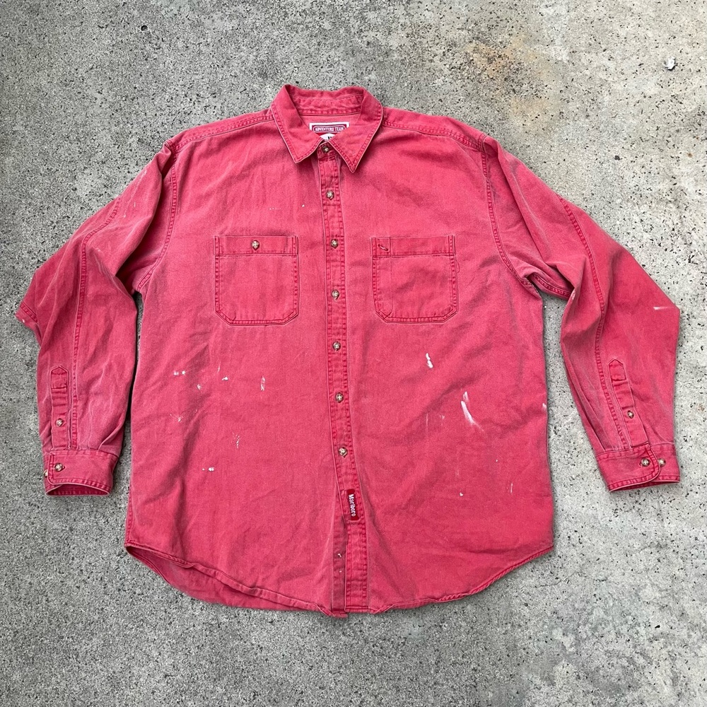 Vintage Trashed Marlboro Button Up Size XL